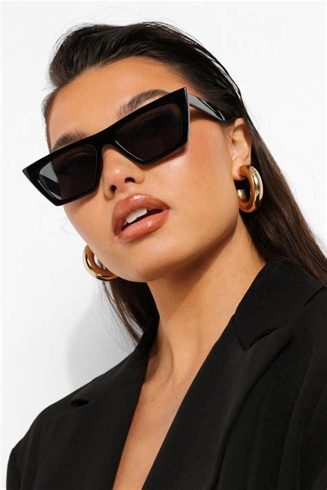 sonnenbrille damen schwarz eckig